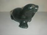 Vintage 1980 Alaskan Inuit Soapstone Seal Sculpture