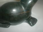 Vintage 1980 Alaskan Inuit Soapstone Seal Sculpture
