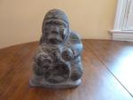 Inuit Soapstone Carving: Man Hunting Figure