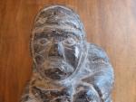 Inuit Soapstone Carving: Man Hunting Figure