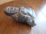 Inuit Soapstone Carving: Man Hunting Figure