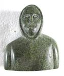 Vintage 3.5" Inuit Soapstone Hooded Man Carving