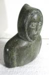 Vintage 3.5" Inuit Soapstone Hooded Man Carving