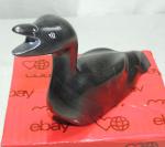 Hand-Carved Soapstone Nesting Bird Duck Goose