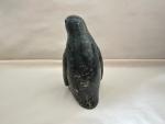 Signed Inuit Soapstone Penguin Art Figurine