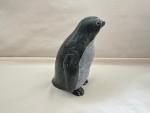 Signed Inuit Soapstone Penguin Art Figurine