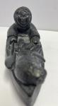 Wolf Sculpture with Seal - Handmade Inuit Art