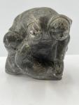 Inuit Soapstone Hunter Bear Statue, Tribal Art