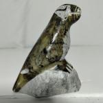Signed Inuit Soapstone Bird Sculpture Figurine