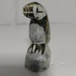 Signed Inuit Soapstone Bird Sculpture Figurine