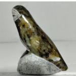 Signed Inuit Soapstone Bird Sculpture Figurine