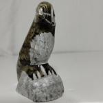 Signed Inuit Soapstone Bird Sculpture Figurine