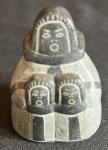Hand Carved Soapstone Eskimo Sculpture 2.5 Inches