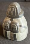 Hand Carved Soapstone Eskimo Sculpture 2.5 Inches