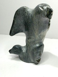 Signed 2006 Inuit Art Carving by Samwillie Amagoalik