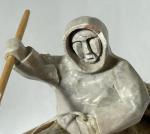 Inuit Hunter Soapstone Kayak Figurine Art Piece