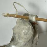 Inuit Hunter Soapstone Kayak Figurine Art Piece