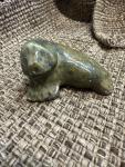 Inuit Hand-Carved Soapstone Seal Statue