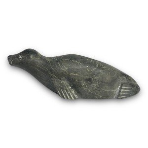 Seal & Sea Lion Soapstone Inuit Art Sculpture