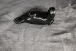 Inuit Seal Soapstone Sculpture, Hand-Carved Art