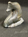 Signed Inuit Soapstone Seal Carving by Daniel