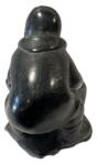 Black Soapstone Inuit Carving Sculpture - Signed