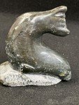 Signed Inuit Soapstone Seal Carving by Daniel