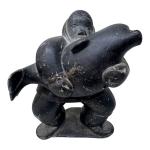 Inuit Soapstone Carving: Hunter with Seal 7