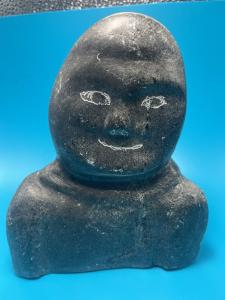 Signed Vintage Inuit Soapstone Carving