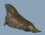 Inuit Hand-Carved Soapstone Seal Sculpture