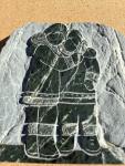 Inuit Marble Sculpture "Just Pals" by David Bernett