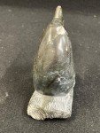 Signed Inuit Soapstone Seal Carving by Daniel