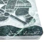 David Bernett Signed Inuit Hunter Marble Sculpture