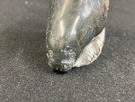 Signed Inuit Soapstone Seal Carving by Daniel
