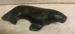 Inuit Soapstone Seal Carving - 6 Inches Long