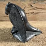 Handmade Inuit Soapstone Bat Sculpture – Signed Artisan