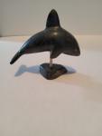 Signed Soapstone Whale Inuit Art Carving