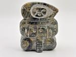 Petite Soapstone Inuit Carving by Ken Q. Li