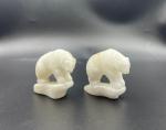 Charming Inuit Stone Polar Bear Pair