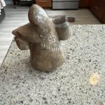 Vintage Inuit Soapstone Woman with Buckets