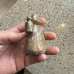 Vintage Inuit Soapstone Woman with Buckets