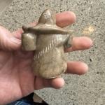 Vintage Inuit Soapstone Woman with Buckets