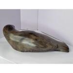 Soapstone Walrus Carving with Tusks - Inuit Art