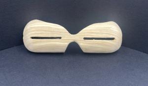 Inuit Wooden Snow Goggles - Rustic Carved Art