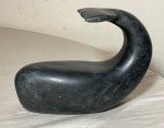 Vintage Hand-Carved Soapstone Whale Inuit Sculpture