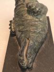 Inuit Art Soapstone Walrus Figurine with Slate Base