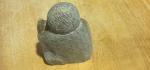 Inuit Soapstone Hunter with Wolf Sculpture 3.5