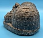 Hand Carved Inuit Igloo Soapstone Art 8"x4