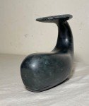 Vintage Hand-Carved Soapstone Whale Inuit Sculpture