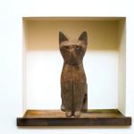 Stone Cat Figurine - Inuit Art Carving